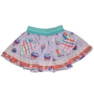 WILDFLOWERS $40 Blue High Hopes Balloon Flare Skirt Skort Girl's 2T